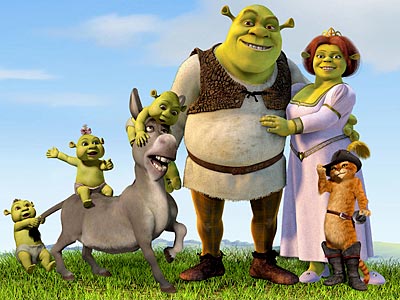 Shrek, su familia y sus amigos. Teocio.es