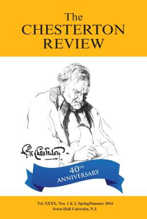 The Chesterton Review, editada por el The G.K. Chesterton Institute for Faith and Culture. Portada del último número.